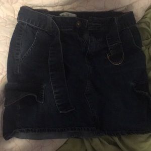 Jean skirt, belt included, pockets